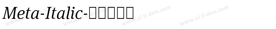 Meta-Italic字体转换