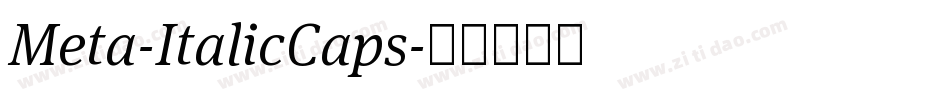Meta-ItalicCaps字体转换