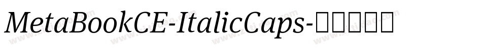 MetaBookCE-ItalicCaps字体转换