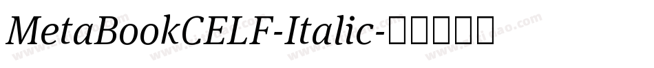 MetaBookCELF-Italic字体转换