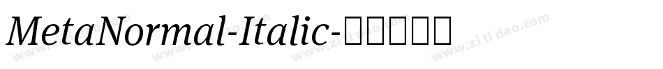MetaNormal-Italic字体转换
