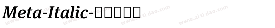 Meta-Italic字体转换
