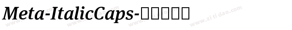 Meta-ItalicCaps字体转换