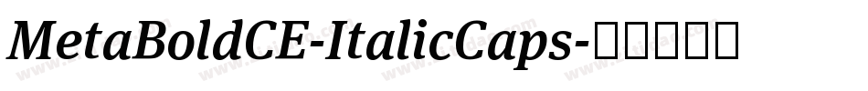 MetaBoldCE-ItalicCaps字体转换