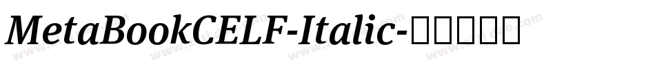 MetaBookCELF-Italic字体转换