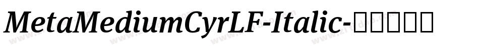 MetaMediumCyrLF-Italic字体转换