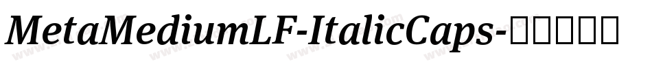 MetaMediumLF-ItalicCaps字体转换