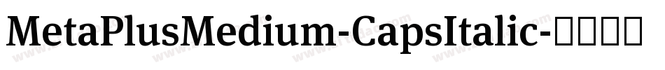 MetaPlusMedium-CapsItalic字体转换