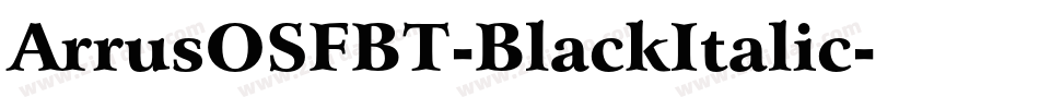 ArrusOSFBT-BlackItalic字体转换