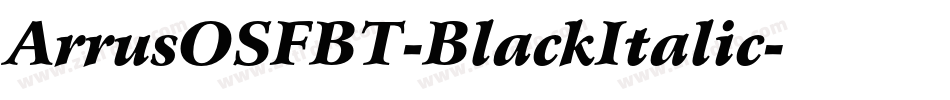 ArrusOSFBT-BlackItalic字体转换