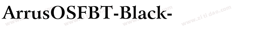ArrusOSFBT-Black字体转换