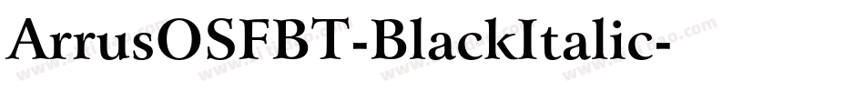ArrusOSFBT-BlackItalic字体转换