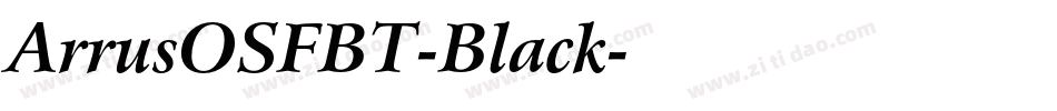 ArrusOSFBT-Black字体转换
