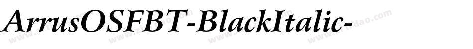 ArrusOSFBT-BlackItalic字体转换