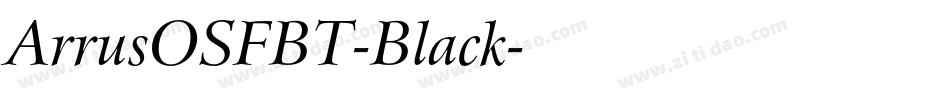 ArrusOSFBT-Black字体转换