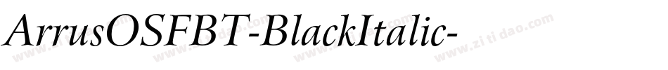 ArrusOSFBT-BlackItalic字体转换