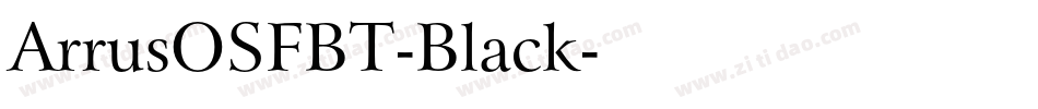 ArrusOSFBT-Black字体转换