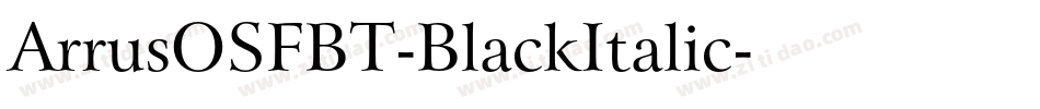 ArrusOSFBT-BlackItalic字体转换