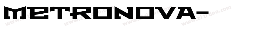 metronova字体转换