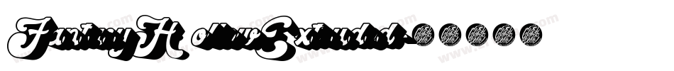 FantasyHollowExtruded字体转换