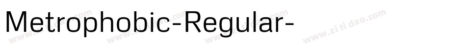 Metrophobic-Regular字体转换