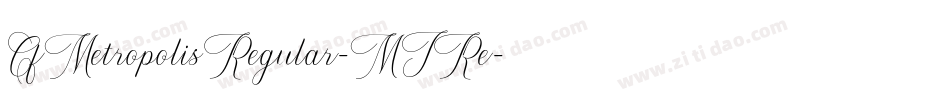 CfMetropolisRegular-MJRe字体转换