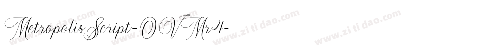 MetropolisScript-OVMr4字体转换