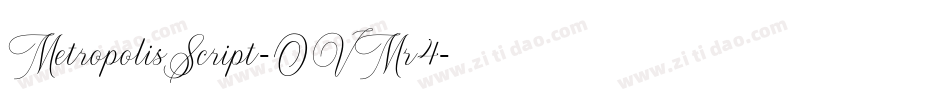 MetropolisScript-OVMr4字体转换