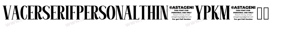 VacerSerifPersonalThin-ypKm字体转换