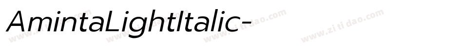 AmintaLightItalic字体转换