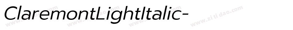 ClaremontLightItalic字体转换