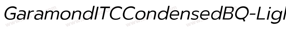 GaramondITCCondensedBQ-LightItalic字体转换