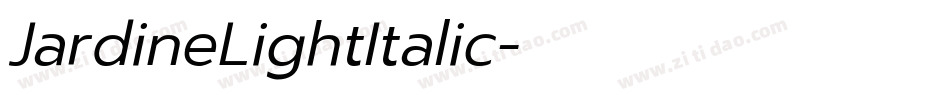 JardineLightItalic字体转换