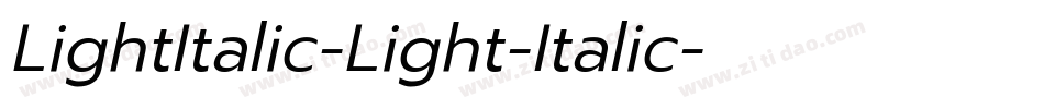 LightItalic-Light-Italic字体转换