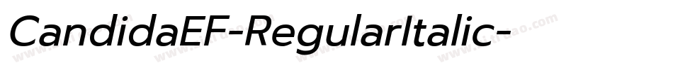 CandidaEF-RegularItalic字体转换