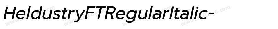 HeldustryFTRegularItalic字体转换