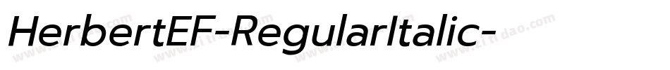 HerbertEF-RegularItalic字体转换