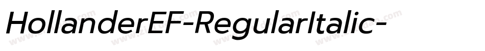 HollanderEF-RegularItalic字体转换
