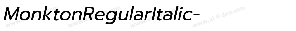 MonktonRegularItalic字体转换