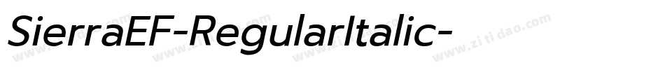 SierraEF-RegularItalic字体转换
