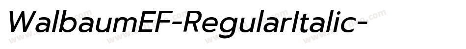 WalbaumEF-RegularItalic字体转换