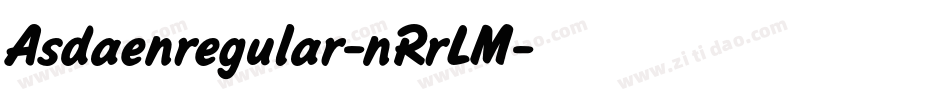 Asdaenregular-nRrLM字体转换
