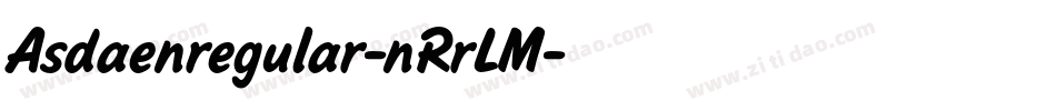 Asdaenregular-nRrLM字体转换