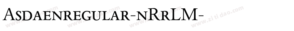 Asdaenregular-nRrLM字体转换