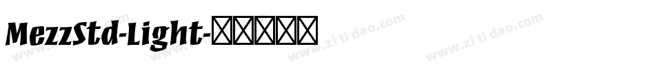MezzStd-Light字体转换