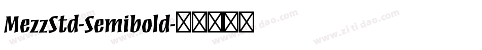 MezzStd-Semibold字体转换