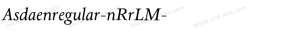 Asdaenregular-nRrLM字体转换