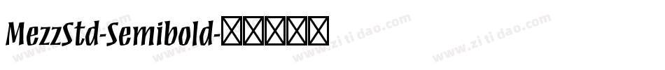 MezzStd-Semibold字体转换