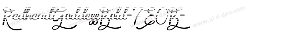 RedheadGoddessBold-7EOB字体转换