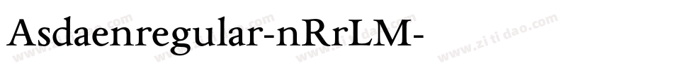 Asdaenregular-nRrLM字体转换